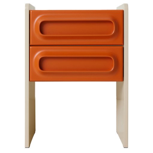 Space nightstand nachtkastje Orange/Cream