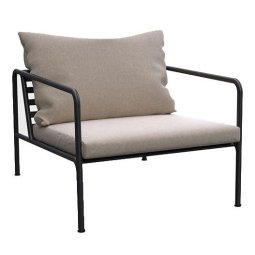 Avon Lounge fauteuil frame zwart stof ash heritage