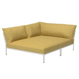 Level2 Cozy Corner loungebank links frame wit stof Dijon