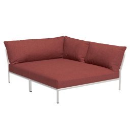 Level2 Cozy Corner loungebank rechts frame wit stof Scarlet