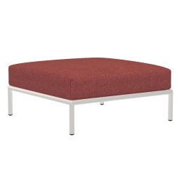 Level2 Ottoman voetenbank white frame Scarlet