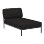 Level Chaise Longue ligbed frame donkergrijs stof char