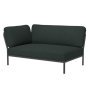 Level linker hoek 2-zits loungebank frame donkergrijs stof alpine heritage