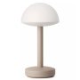 Bug tafellamp LED oplaadbaar Beige/Frosted