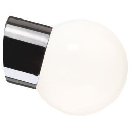 Classic Globe wandlamp retrofit Ø15 opaal zwart