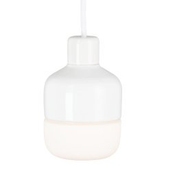 Ohm hanglamp 100/155 IP44 outdoor opaal met stekker Ø9.8 wit