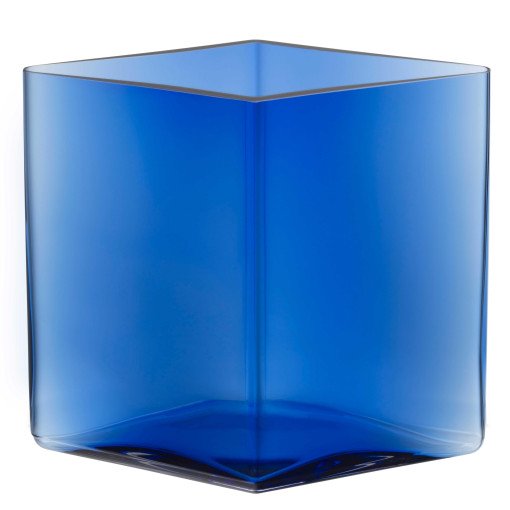Ruutu vaas glas 11,5x20,5 ultramarijnblauw