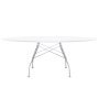 Glossy tafel 194x120 zilver/wit