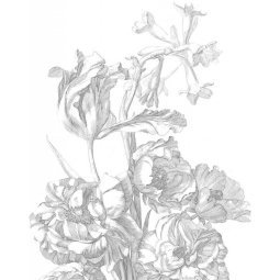 Engraved Flowers behangpaneel 142x180 I