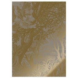 Engraved Landscapes 3 gold metallic behang 4 banen