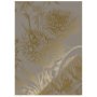 Engraved Flowers 13 gold metallic behang 4 banen