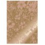 Engraved Flowers 9 gold metallic behang 4 banen