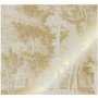 Engraved Landscapes 9 gold metallic behang 6 banen