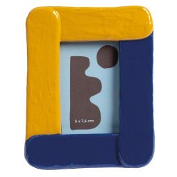 Duo fotolijst 9,5x12 geel blauw