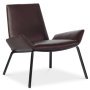 Komio fauteuil zwart onderstel, leer Loxton 3719