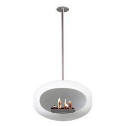 Sky haard bio ethanol 120 cm white steel pole