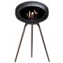 Ground Wood haard bio ethanol high black smoked oak