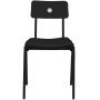 MITW Stackable Chair gestoffeerd Uni color zwart, zwart