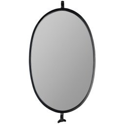 Oval spiegel zwart