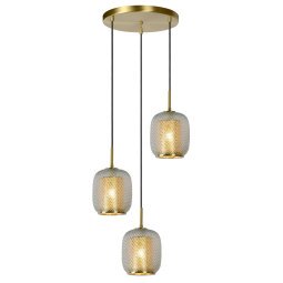 Agatha 3 cluster hanglamp Ø35 messing