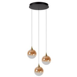 Gisela 3 cluster hanglamp LED rond Ø36 amber