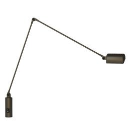 Daphine bureaulamp met tafelschroef metallic bronze