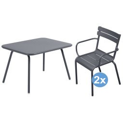 Luxembourg kinderset 76x56 kindertafel + 2 stoelen (armchair)