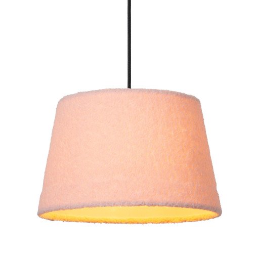 Woolly hanglamp roze