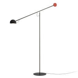 Copérnica P vloerlamp grafiet-rood-zwart