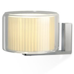 Mercer A wandlamp naturel geribbeld katoen