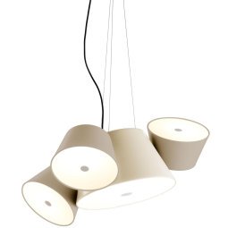 Tam Tam 3 hanglamp halfmat wit/zand