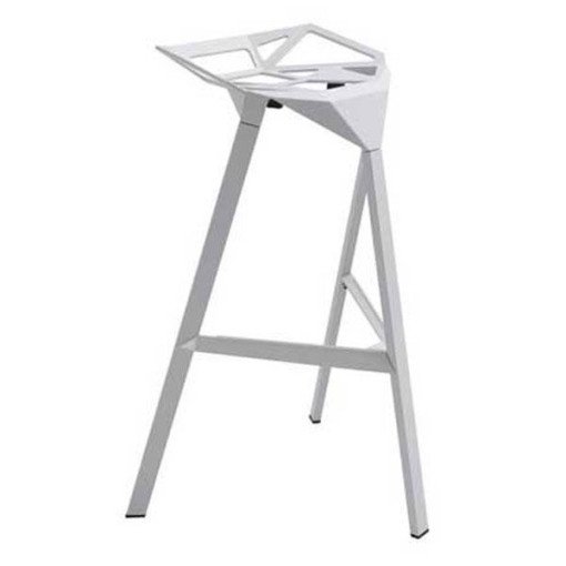 Stool One barkruk large wit