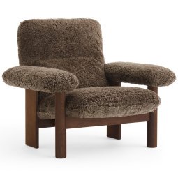 Brasilia fauteuil donker eiken Sheepskin Root