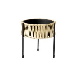 Umanoff plantenbak Ø27 zwart/rattan