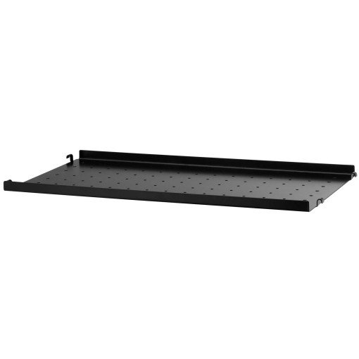 Metal shelf low edge 58x20 1-pack zwart