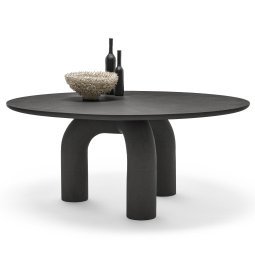 Elephante eettafel Ø160 Black brushed