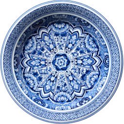 Delft Blue Plate vloerkleed 350 wol