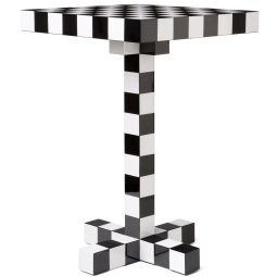 Chess Table bijzettafel zwart/wit