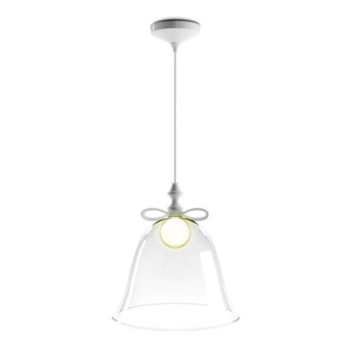 Bell hanglamp wit/transparant medium