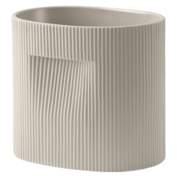 Ridge bloempot H24 beige