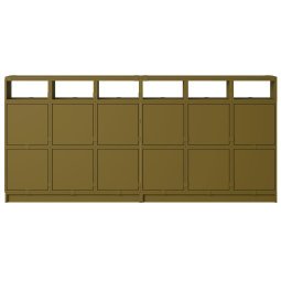 Stacked 2.0 sideboard configuratie 1 bruin/groen
