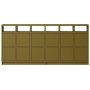 Stacked 2.0 sideboard configuratie 1 bruin/groen