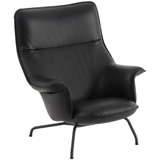 Doze lounge chair refine leather zwart