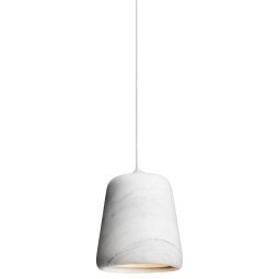 Material hanglamp Ø13 wit snoer, wit marmer