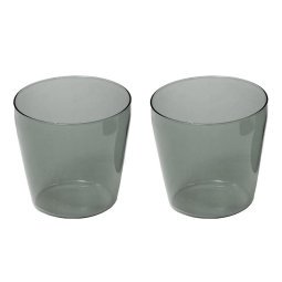 Milk glas set van 2 grijs