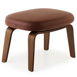 Era Footstool voetenbank met walnoten onderstel Tango bruin