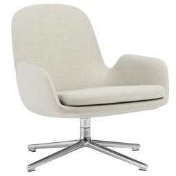 Era Low fauteuil alu swivel Main Line Flax White