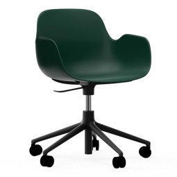 Form Armchair bureaustoel met zwart onderstel, groen