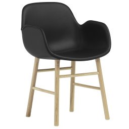 Form armchair stoel gestoffeerd eiken Ultra Leather Black