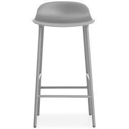 Form Barstool barkruk 75 cm met stalen onderstel grijs